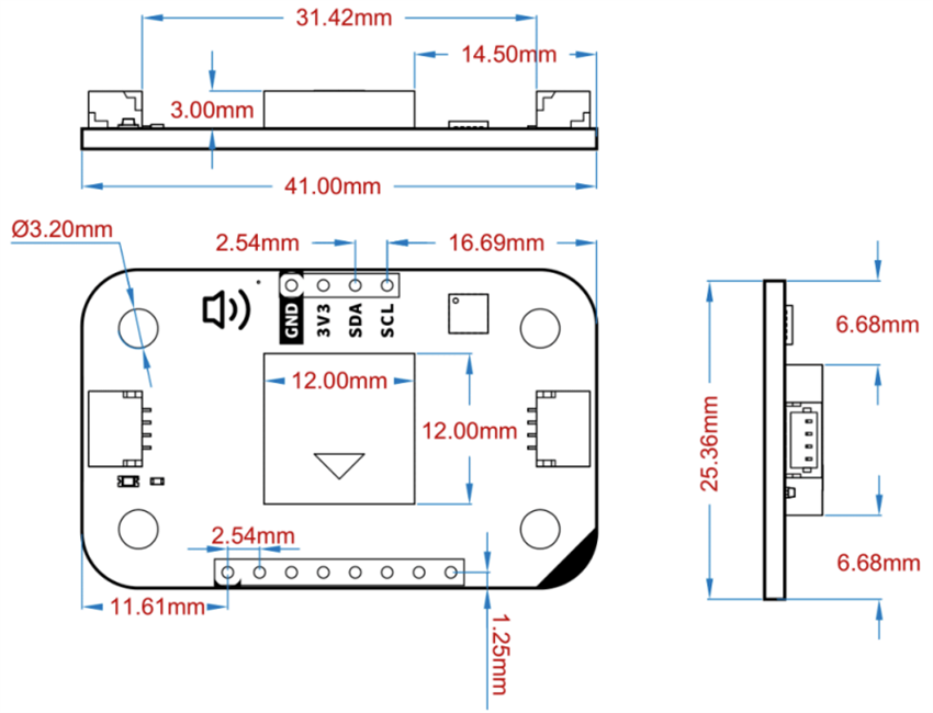 Mechanical Drawing - Arduino Modulino® Buzzer